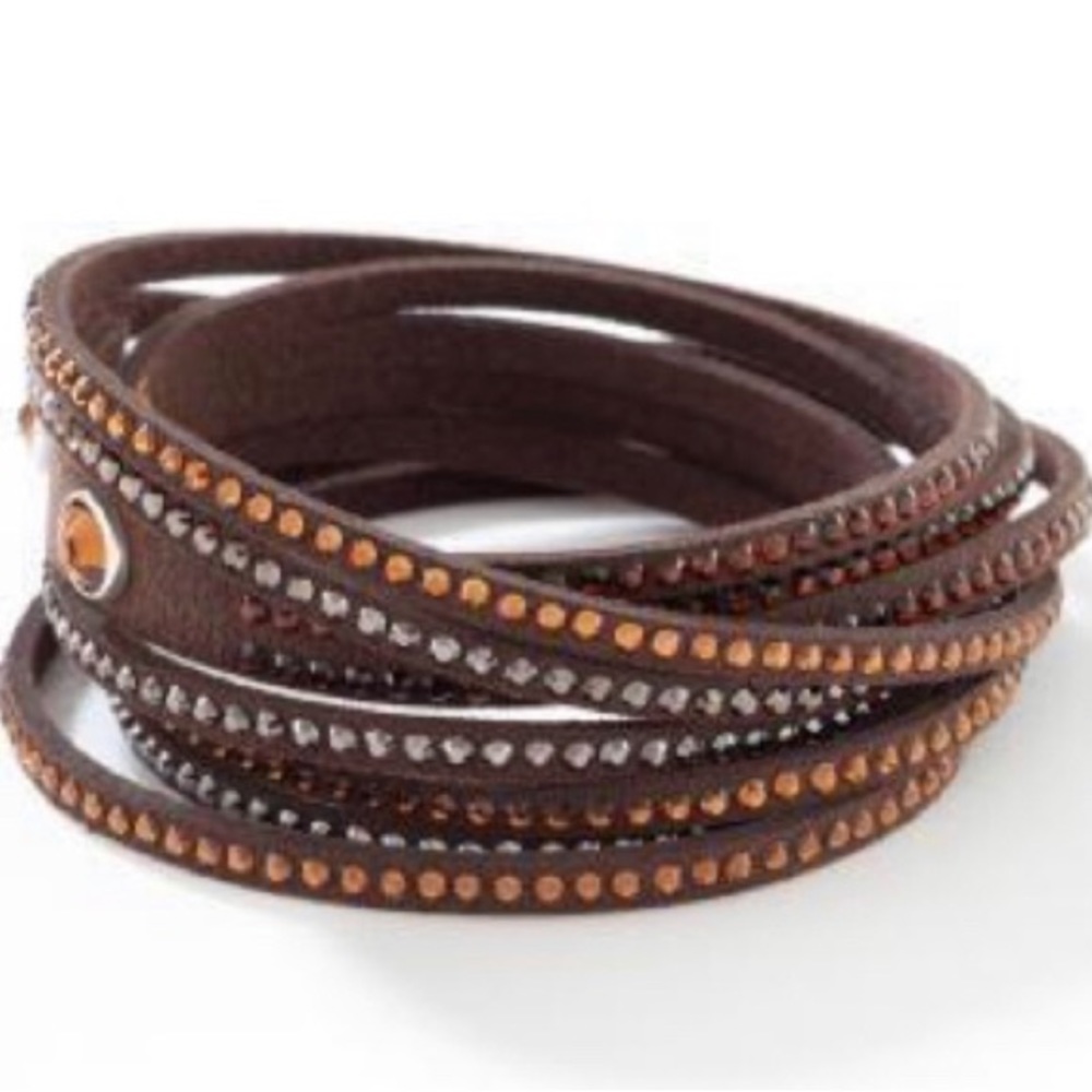 Touchstone Swarovski Suede Wrap Bracelet
